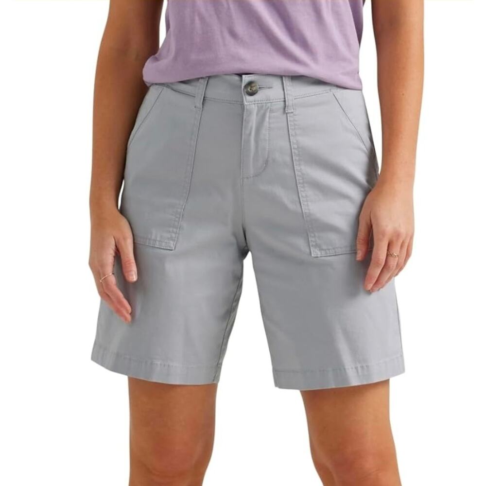 Lee Women's Ultra Lux Comfort with Flex-to-go Utility Bermuda Short | Grey | 18